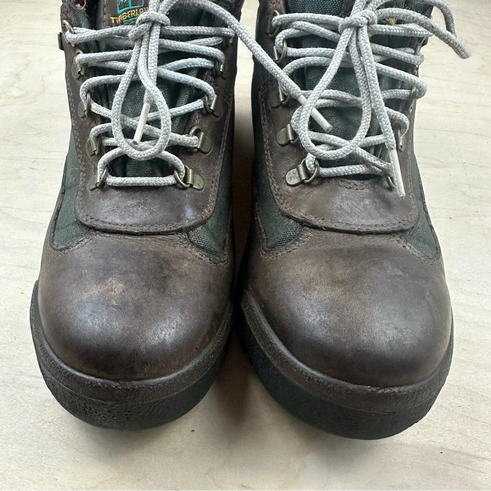 Timberland Brown and Green Hiking Boots